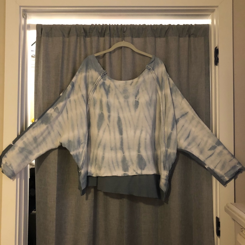 Free People off the shoulder tie dye long sleeve
